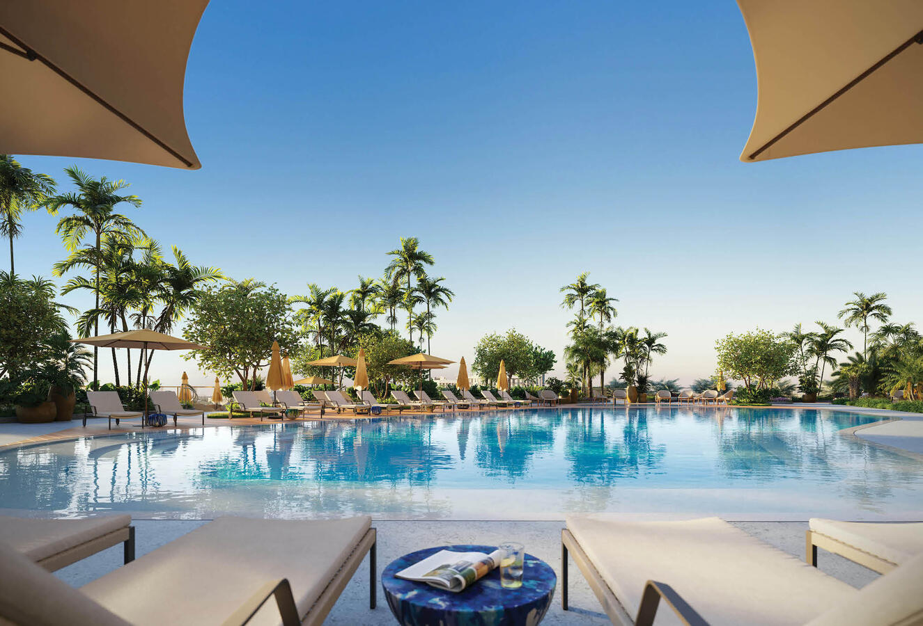 Cubierta de la piscina